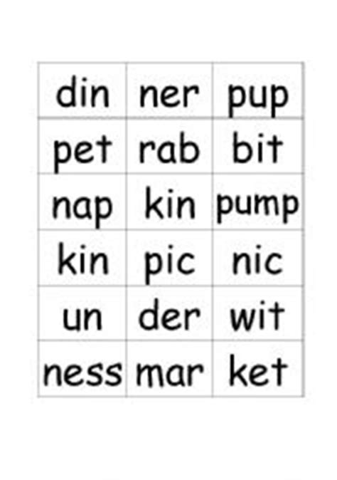 Word phonetic syllables orthographic syllables. English worksheets: Syllable Game - Match the syllables to ...