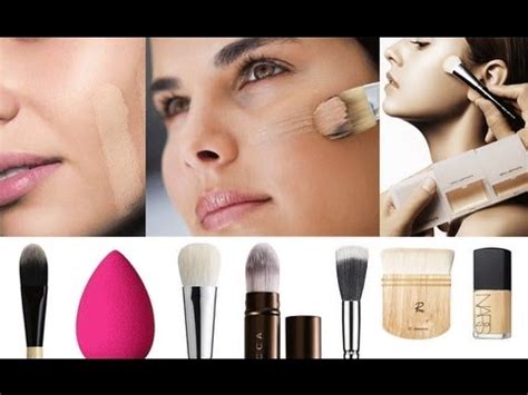 How to apply foundation with a flat foundation brush. 10 DIFFERENT WAYS TO APPLY FOUNDATION!!!! - YouTube