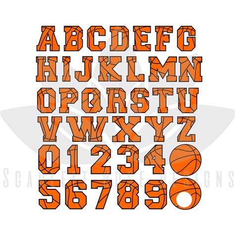 Basketball Svg Letters And Numbers Svg Cut File Commercial Etsy Images