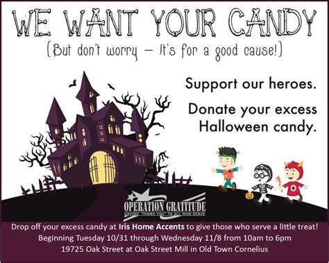 Operation Gratitude Donate Excess Halloween Candy To The Troops Old
