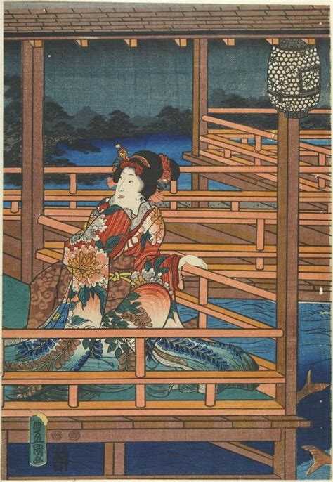 Illustration Of A Scene From Genji Monogatari Japanese Art Western
