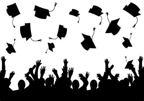 Graduation Background Vector Silhouette 142491 Vector Art At Vecteezy