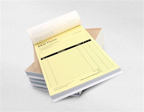 invoice book templates  word  documents