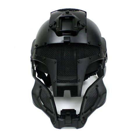 Full Face Airsoft Helmet Black Interstellar Space Battle Trooper