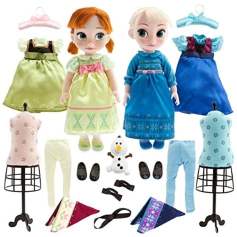 Disney Store Deluxe Frozen Animators Elsa And Anna Toddler Doll T