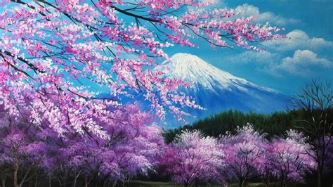 Pin By Nelsonharris On Art Lessons Cherry Blossom Painting Cherry