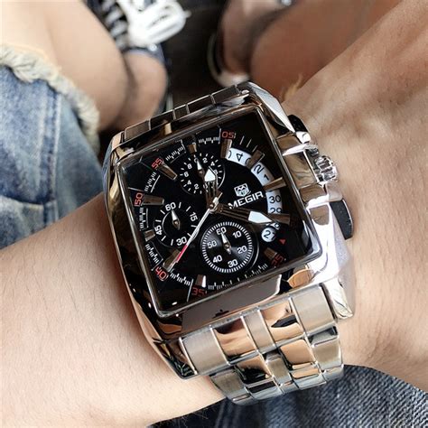 Mens Watches Top Brand Luxury Megir Chronograph And Auto Date Waterproof