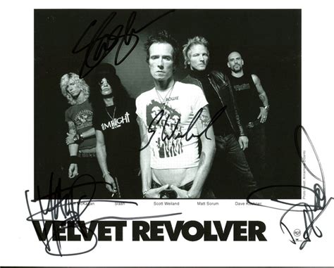 Lot Detail Velvet Revolver Full Band Signed Promo Photo W Scott