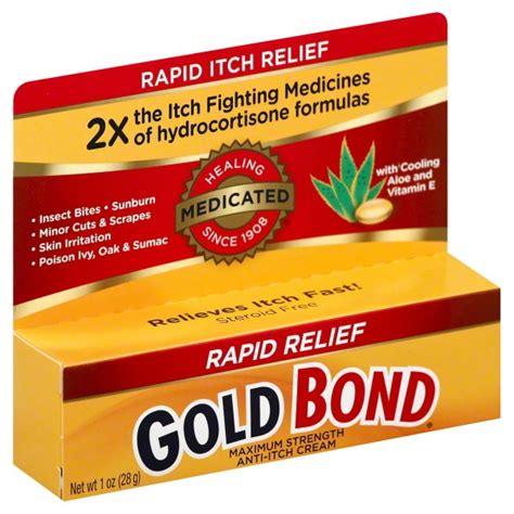 Gold Bond Anti Itch Cream Rapid Relief Maximum Strength 1 Oz From H E