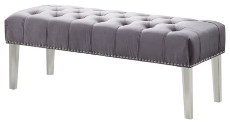 Meridian Furniture Celine Velvet Bench - Upholstered ... Delivery charge applied at checkout i.