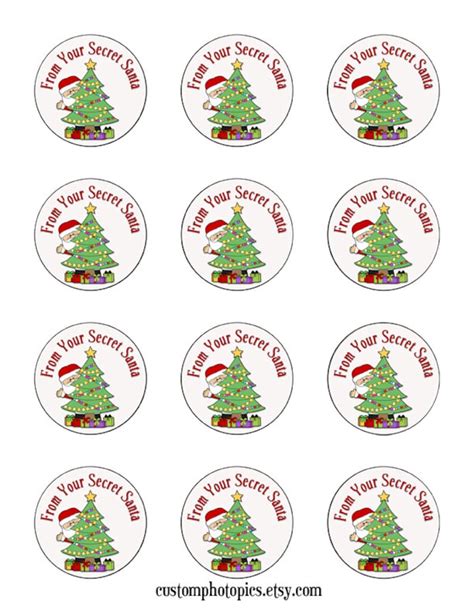 Secret Santa Stickers Christmas T Tags Christmas Etsy Australia