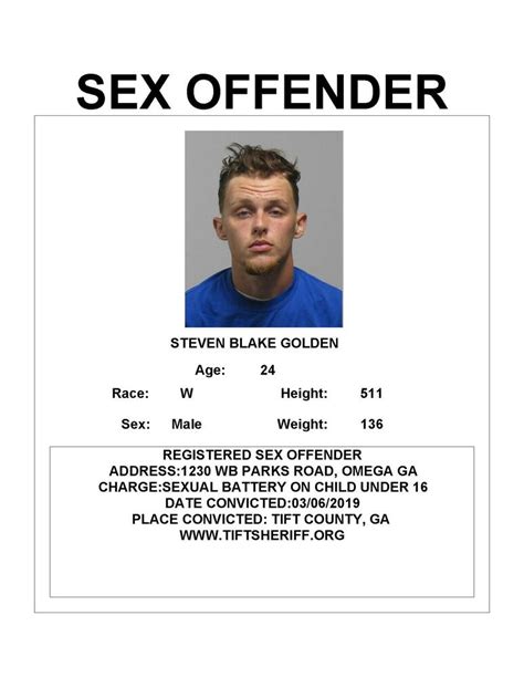 sex offender registry update press releases tift county sheriff ga