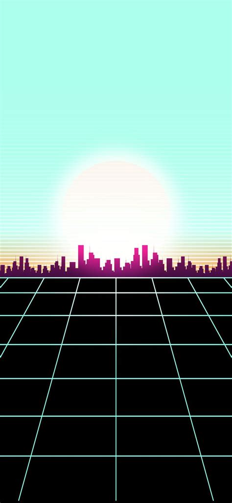 Simple Sunset Retro Wave Wallpapers Heroscreen Wallpapers Waves