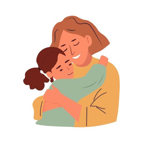 Mother And Daughter Hugging Mothers Day Concept Happy Mother And