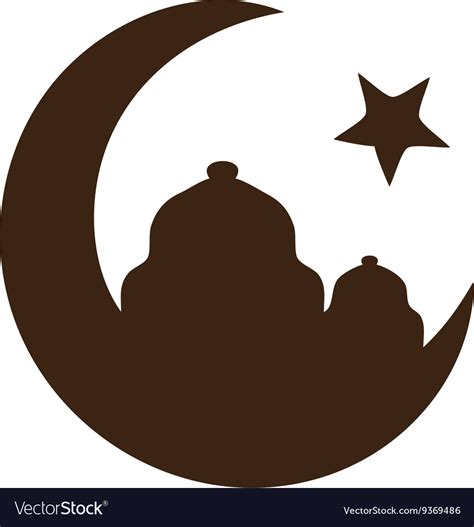 Star And Crescent Symbol Of Islam Royalty Free Vector