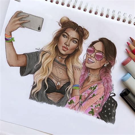 Best Friend Drawings Girly Drawings Love Drawings Beautiful Drawings Beautiful Pictures