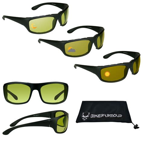 Bikershades Transition Motorcycle Sport Sunglasses Photochromic Lenses