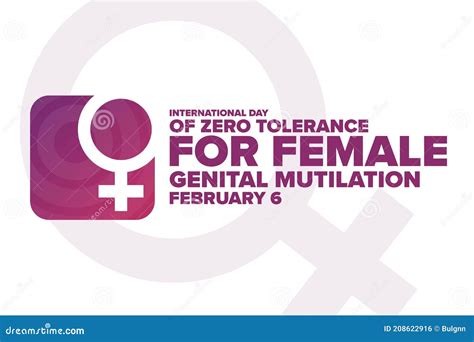 International Day Of Zero Tolerance For Female Genital Mutilation February 6 Holiday Concept