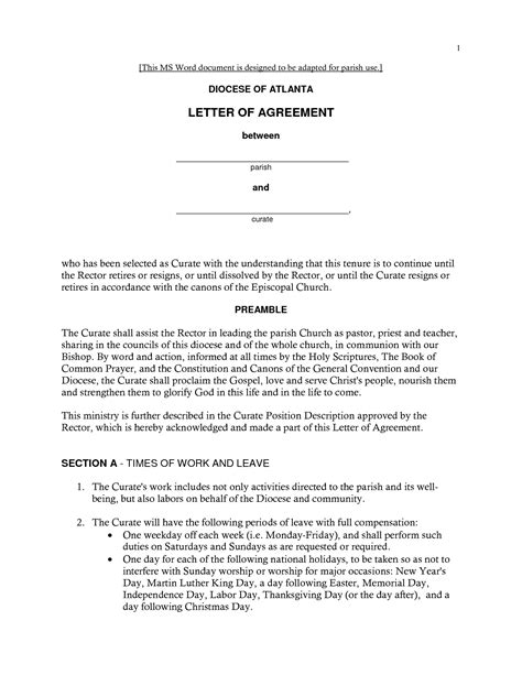 printable sample letter  agreement form laywers