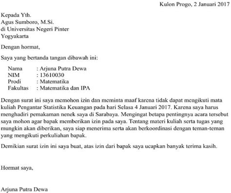 Surat tersebut biasanya dibedakan menjadi dua, yakni ijin tidak sekolah atau kuliah dan ijin tidak masuk kerja. Contoh Surat Resmi Izin Tidak Masuk Sekolah - Dokumen Hanna
