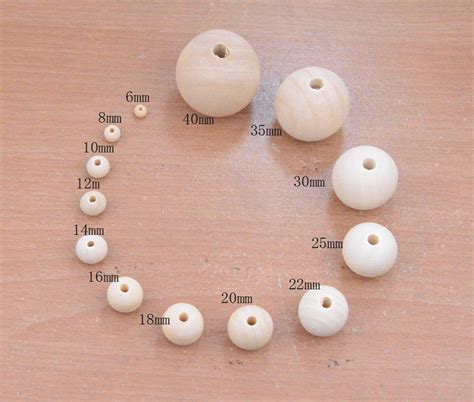 Assorted Size Wooden Beads Craftround Wood Beads Finding