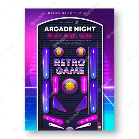 Premium Vector Retro Gaming Poster Template