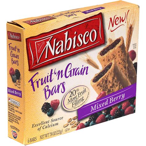 Nabisco Fruitn Grain Bars Mixed Berry Granola And Energy Bars Foodtown