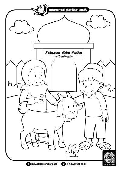 Gambar mewarnai anak latihan berpuasa ramadhan anak motivational. Mewarnai Gambar Anak: Mewarnai Gambar Idul Adha