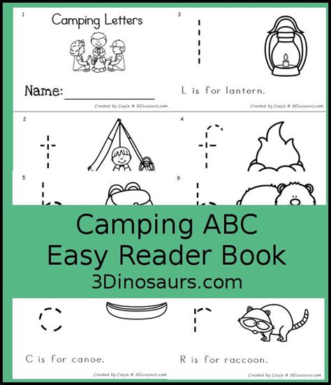 Free Camping Theme Abc Easy Reader Book Easy Reader Books Easy