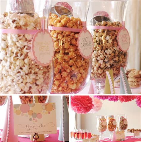 Beautiful Bridal Gourmet Popcorn Wedding Buffet