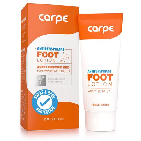 buy carpe antiperspirant foot lotion a dermatologist recommended solution to stop sweaty