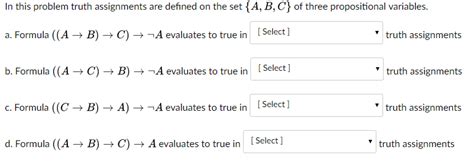 solved in this problem truth assignments are defined on the