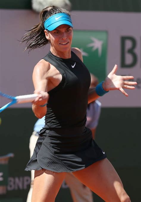 Tomljanovic wins the point with a forehand winner. Ajla Tomljanovic - French Open Tennis Tournament 2018 in ...