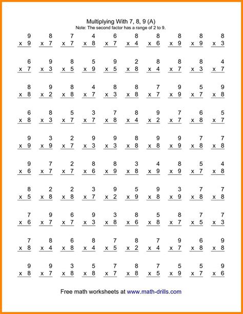 Printable 100 Multiplication Facts Printable Multiplication Flash Cards