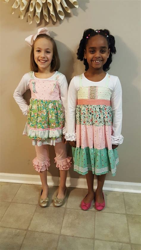 Valentines Day Matilda Jane Sister Sibling Set Platinum Xs And Os Tiered Ellie Dress And Heart