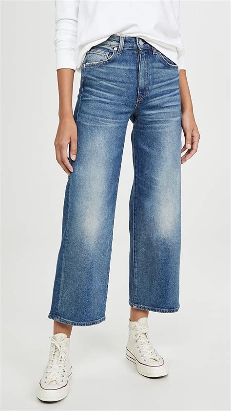 Cqy Sunday Wide Leg Crop Jeans In 2020 Cropped Jeans Wide Jeans Usa