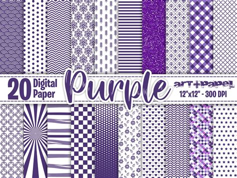 Purple Digital Paper Etsy