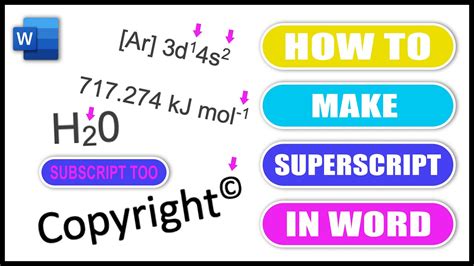 How To Do Subscript In Word Superscript Text And Subscript Youtube