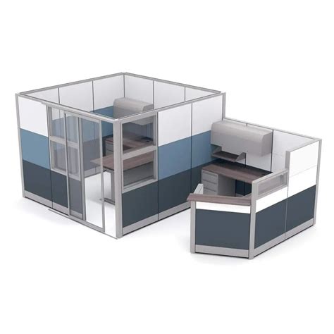 Cubicle Reception Desk Sapphire Wall System 16w X 9d X 84h