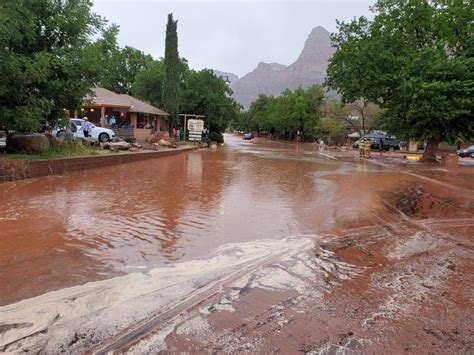 Flash Flooding Closes Zion National Park Canyons Townlift Park City News