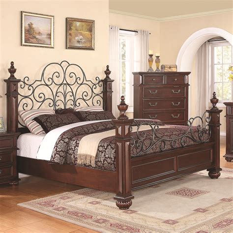 Low Woodwrought Iron King Size Bed Furniture Home Home Decor