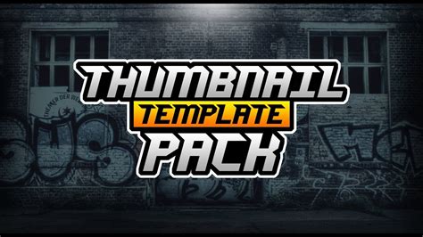 Photoshop Thumbnail Template Pack Youtube
