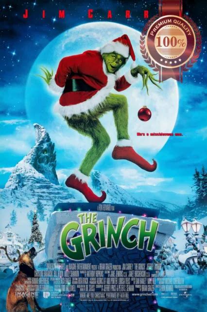 The Grinch 2000 Jim Carrey Original Official Cinema Movie Print Premium