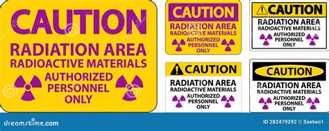 Radiation Caution Sign Caution Radiation Area Radioactive Materials