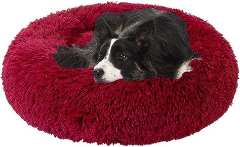 Deluxe Fluffy Extra Large Dog Beds Sofacalming Plush Donut Pet Cat Bed