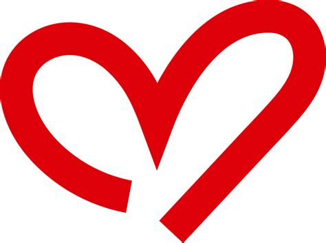 Curved Red Heart Outline Png Image For Free Download