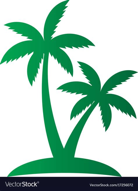 Palm Tree Sign Logo Royalty Free Vector Image Vectorstock