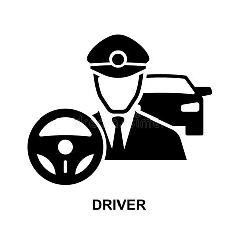 Driver Icon Isolated On White Background Stock Vector Illustration Of Professional Road