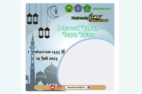 14 Link Twibbon Tahun Baru Islam 2023 1445 H Gratis Unik Aesthetic