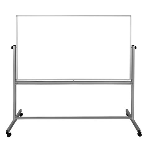 Luxor Magnetic Rolling Whiteboard 72 X 48 Silver Aluminum Frame